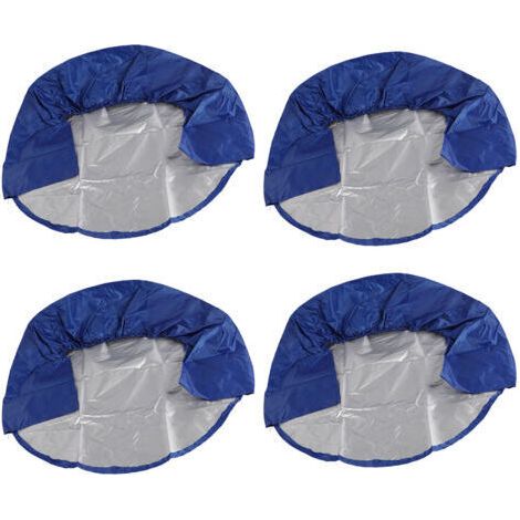 [JAMAIS UTILISÉ]Couvre-pneus de roue de 32 pouces, 4 pièces, housses de protection pour camping-car, camion, voiture, camping-car, remorque, bleu (1/4)