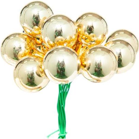 ARPIMEX Box 144 Mini Sfere Natale Vetro D 20 Mm Gold