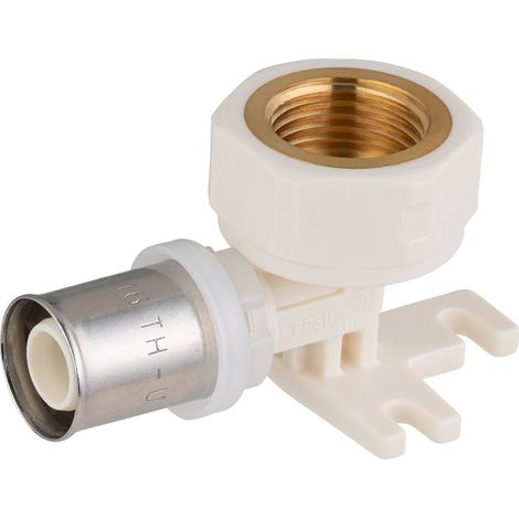 Coude applique PPSU multicouche à sertir femelle NOYON & THIEBAULT Ø16 - F15x21 (1/2)