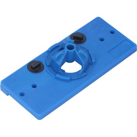Gabarit de perçage pour charnières invisibles en ABS, outil de positionnement et de repérage pour perceuse d'établi (bleu).