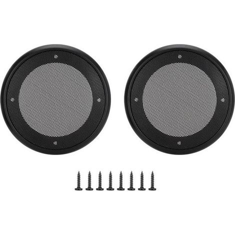 Anneau décoratif pour haut-parleur de 4 pouces – en métal et plastique ABS – couleur noire – lot de 2 (1/4)