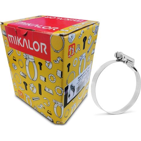 CONFEZIONE DA 50 FASCETTE MIKALOR - RANGE DI SERRAGGIO 70-90 MM - ACCIAIO INOX 316 W5