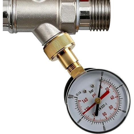 Manómetro de alta precisión, resistente al agua, para pruebas de presión de agua. (1/5)