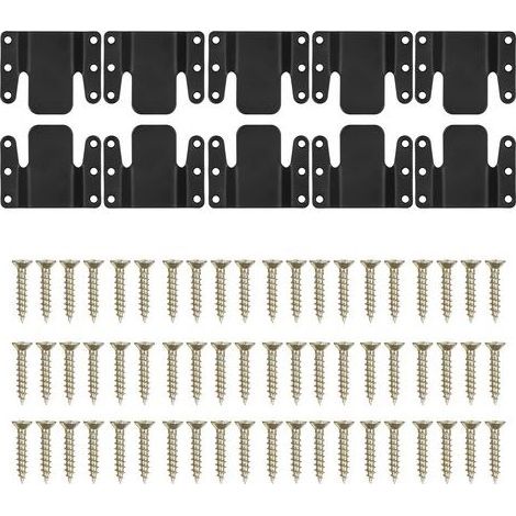 10-teiliges Ecksofa-Verbinderset, universelle Sofaverriegelung, einfach zu montierende Clips für die einzelnen Elemente, robuste Möbelverbinder, Verbindungshalterung mit Schrauben (1/5)