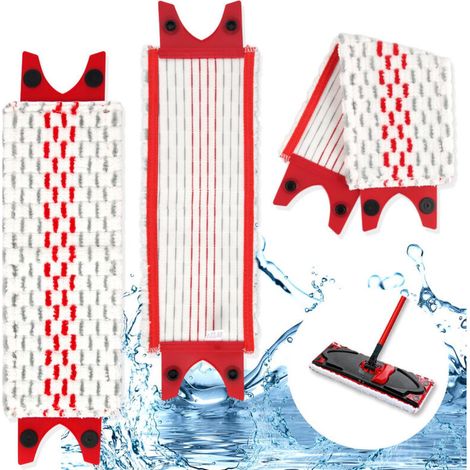 2 PCS pour Vileda UltraMax Balai Serpillière Recharge Kit,Recharge Lavable et Réutilisable pour Nettoyage des Sols,OUYLAF (1/5)