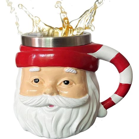 Mugs Café Noël Originale Design Boisson Tasses De Fêtes Originales Cadeau pour Femme Vacances Cuisine Chocolat Chaud Anniversaire Soirée Maison Bureau Table Déco (1/5)