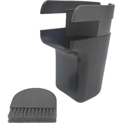 Poubelle de bureau créative 2 en 1 avec balai et couvercle - Conteneur à poubelle portable en plastique (1/5)