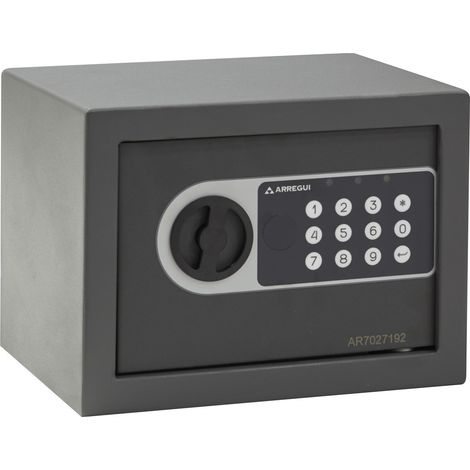 ARREGUI Premier 16501-S0 Caja Fuerte de Acero con Cerradura Electrónica, Caja de Seguridad para Casa y Hogar, Teclado con Código Programable, con Llave de Emergencia, 17 x 23 x 17 cm, 4 L
