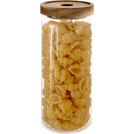 Recipiente de vidrio para productos a granel con tapa y cierre hermético de 1,6 l.