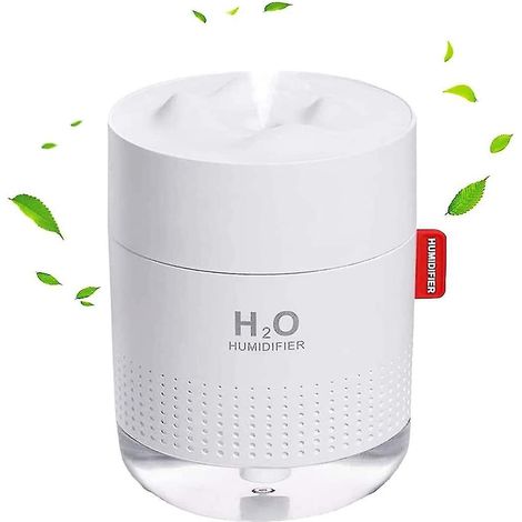 Humidificateur pour plantes, humidificateur portable silencieux, humidificateur d'air silencieux de 500 ml avec deux modes de brumisation réglables, veilleuse et arrêt automatique en cas de manque d'e (1/5)