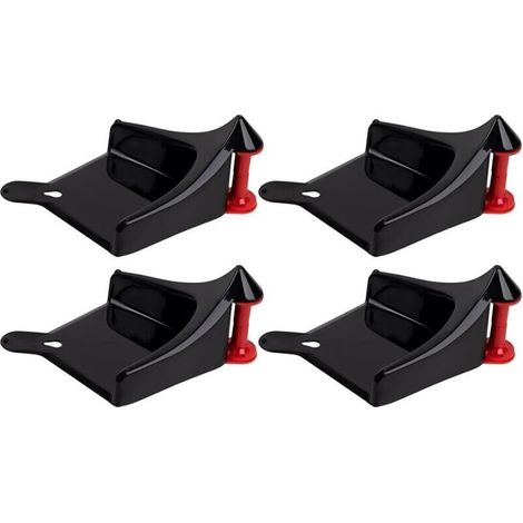 ALLIANDISGuide de Tuyau de Voiture 4 Pièces, Rouleau de Tuyau de Pneu pour le Lavage de Voiture, Guide de Tuyau de Pneu, Outil de Lavage en Plastique de Pneus de Voiture-Noir Facile à Utilise (1/4)
