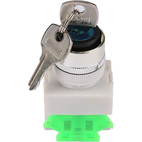 Commutateur Rotatif à Clé 220V 3 Positions avec 2 Clés pour Montage Secure Trou De Montage 22mm (1/5)
