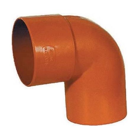 CURVA CHIUSA 87° PVC ROSSO PER TUBI IDRAULICI 100 mm
