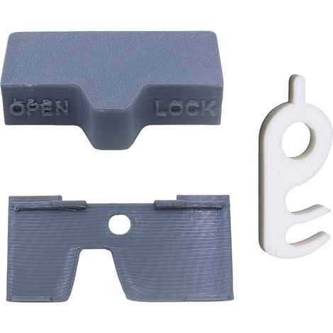 Fridge Door Lock Kit Replacement Complete Set with Door Hook, Lock Plate and Lock Latch Caravan (1/5)