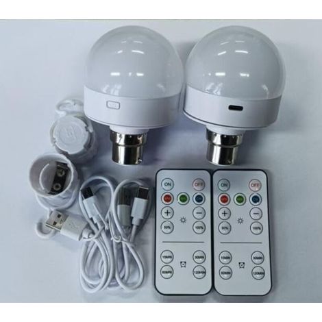 Ampoule Rechargeable,Ampoules à Piles B22 Avec Base MagnéTique Amovible,TéLéCommande Et Minuterie Pour Lampes Non CâBléEs,Lampes De Table,Lampes De Chevet, Lot De 2