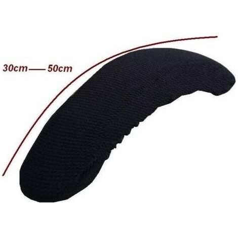 Lot de 2 housses amovibles et lavables pour accoudoirs de chaise de bureau et de jeu – Noir (1/5)