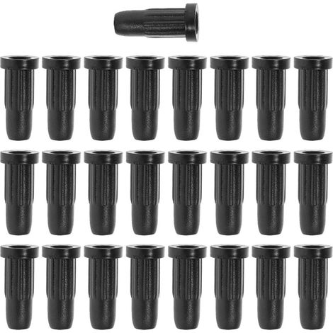 Housses de protection en plastique noir pour roulettes pivotantes (1/5)
