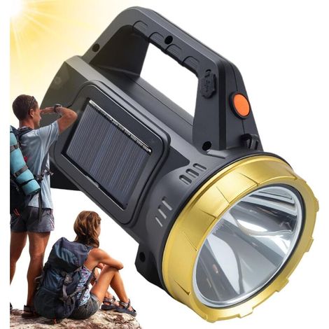 Lampe solaire rechargeable LED 3 modes - Étanche, 15,8x8,2x11,2 cm, idéale pour aventure et inspection (1/5)