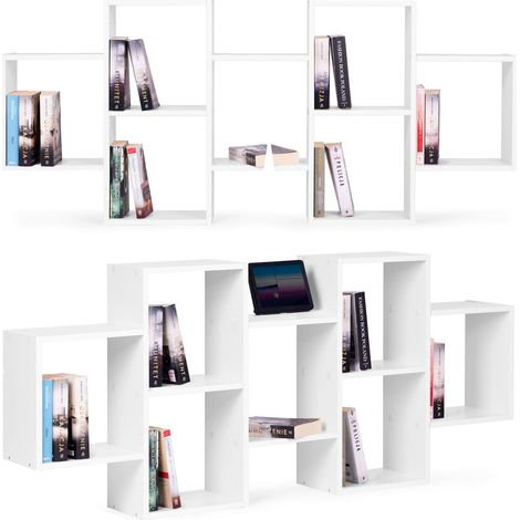 Modern hanging shelf with 8 shelves, white (1/5)