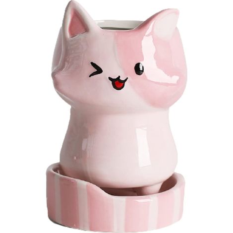 Pot de Plante Succulente Dessin Animé Pot de Fleur en Céramique Succulente Pot Mignon Hérisson Lapin Chiot Petit Animal Pot de Fleur Chambre Créative Décoration de Bureau (1/4)