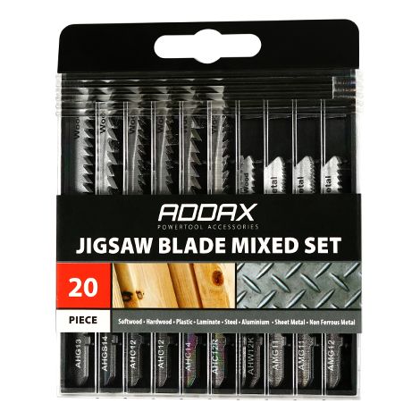 TIMCO Mixed Jigsaw Set Wood & Metal Cutting High Carbon Steel & HSS Blades - Mixed