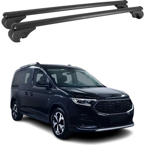 OMAC Aluminium Dachträger Querträger für Ford Tourneo Connect III 2022-2026 – TÜV / DIN 75302:2019 – Abschließbar – Max. 75 kg – 2 Stangen Schwarz (1/5)
