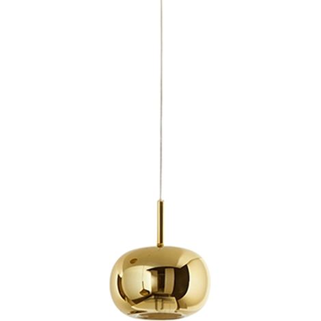Vetro Borosilicato Contemporaneo Rain Oro Specchiato D22,5 Senza Rosone