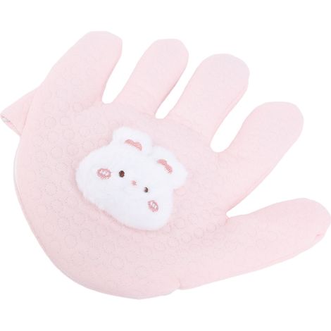 Paume apaisante pour bébé, anti-sursaut, aide au sommeil, remplie de graines de cassia, douce et protectrice pour les mains, rose. (1/5)