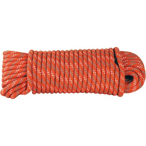 Polypro-Gurt, geflochten, orange, ø6mm, Rolle 15m - Chapuis