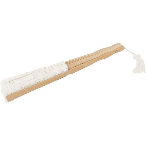 Éventail pliant portable en dentelle ajourée, idéal pour un mariage, un anniversaire ou toute autre fête. Couleur : blanc laiteux. (1/5)