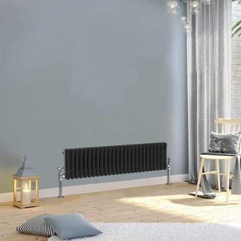 Warmehaus Traditional Double Column Black Radiator 300x1190mm (1/3)