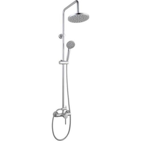 Duschsäule ROUSSEAU Timaru mit mechanischem Chrommischer - Schwenkbare Handbrause, Handbrause mit 3 Strahlarten (1/3)