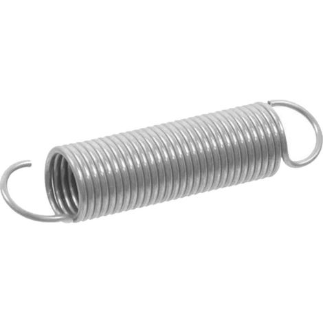 Ressort de traction en acier zingué 0,5mm – Longueur 60mm – Tension 0,06 N/mm – Crochet fil pour applications spécifiques