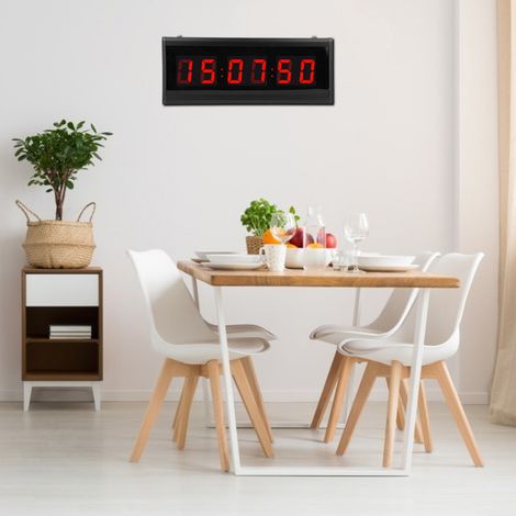 Horloge électrique numérique moderne à LED avec calendrier perpétuel décoratif, 100-240 V (1/5)