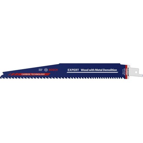 Bosch Accessories 2608900398 EXPERT « Wood with Metal Demolition » S 1167 lame de scie sabre XHM, 1 pièce Longueur lame