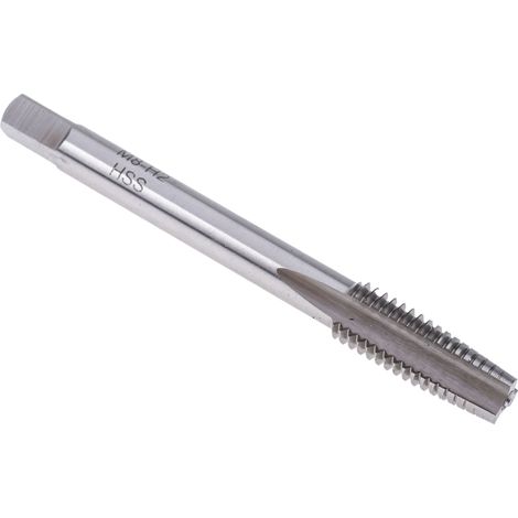 Rs Pro – Taraud M8 – Pas de 1.25mm – HSS – Flûte droite – Pour métal et bois dur – Taraud à main (1/2)