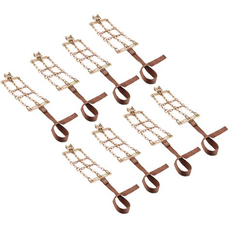 8 Chaînes Neige Universelles Antidérapantes Réglables pour Pneus 165mm à 265mm - Kit de 8 Chaînes de Traction (1/5)