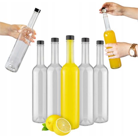 Juego de 40 botellas de vidrio Futura de 500 ml para licores con tapón GPI.
