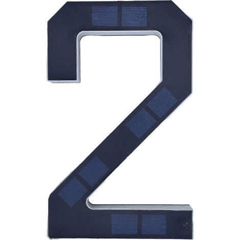 Plaque d'adresse LED solaire pour numéro de maison entrée de jardin ou garage - 2 (1/4)
