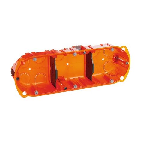 Boîte d'encastrement - 3 postes - Ø 67 mm - Profondeur 40 mm - Multimatériaux Batibox - 080103 - Legrand