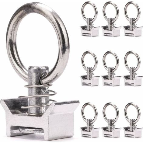 10 embouts simples 1000 dan kg pour rails d'aéronefs, anneaux d'arrimage pour rails d'arrimage - Anneau de levage RW (1/5)
