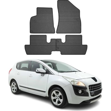 OMAC Tapis de Sol Compatible avec Peugeot 3008 2009-2016 Caoutchouc Noir (1/5)