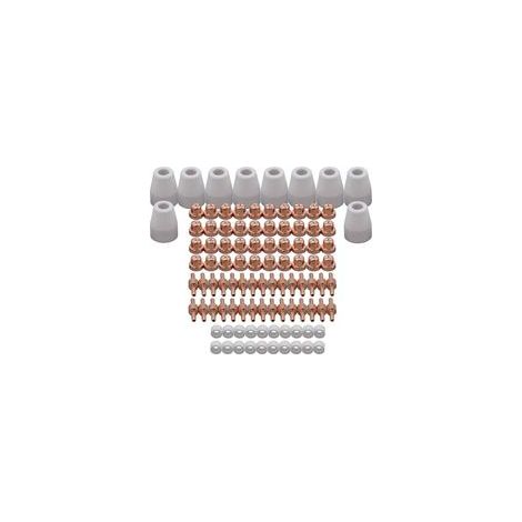 100 pièces Consommables Standard pour Torche Plasma PT 31 LG 40 Buse Électrode Écran Céramique pour Découpeurs Cut 40, Cut 50 et CT 312