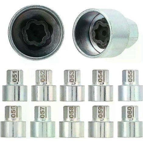 Clé antivol pour écrou de roue, douille pour écrou de roue, en métal inoxydable, compatible avec BMW Série 1, 3, 5, 6, 7, X1, X2, X3, X4, X5, X6 et Z4 (1/5)