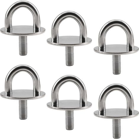 [NUNCA UTILIZADO]Ganchos de techo de acero inoxidable 304 (paquete de 6) para velas de sombra, sacos de arena y macetas. (1/5)