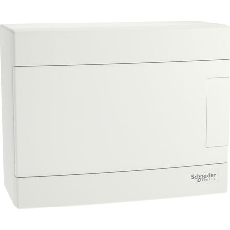 Aufputzverteiler Easy9 EU IP40 EZ9EU-1-8-NT-P weiße Tür 1-reihig 8 Module/Reihe (1/5)