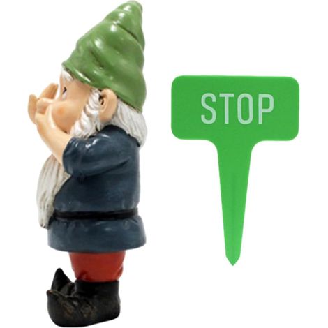 Statuette de Nain de Jardin en Résine Petit GNOME Décoratif pour Extérieur Décoration de Jardin et Balcon en Plein Air Ornement Original et Fête (1/5)