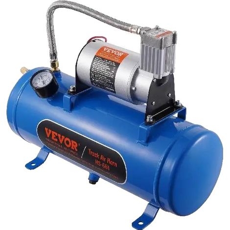 Compresseur d'air, réservoir de 1,6 gallon, pression maximale de 120 psi, plage de pression de fonctionnement de 90 à 120 psi, tuyau PA haute température, manomètre sensible intégré (1/5)