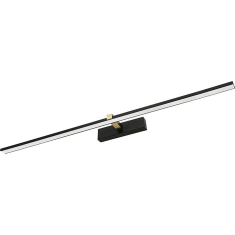 Aplique de pared sobre espejo/cuadro LED 18W 90 cm negro y dorado venus ID-9037 Idealed (1/5)