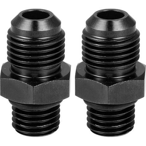 Lot de 2 Raccords adaptateur union évasé mâle AN6‑M121,5 angle droit noir universe (1/5)